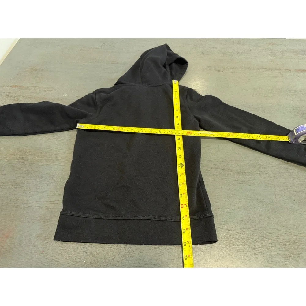 Nike Boys Black Futura Logo Fleece Pullover Hoodie Sweatshirt Size 7 6-7YRS